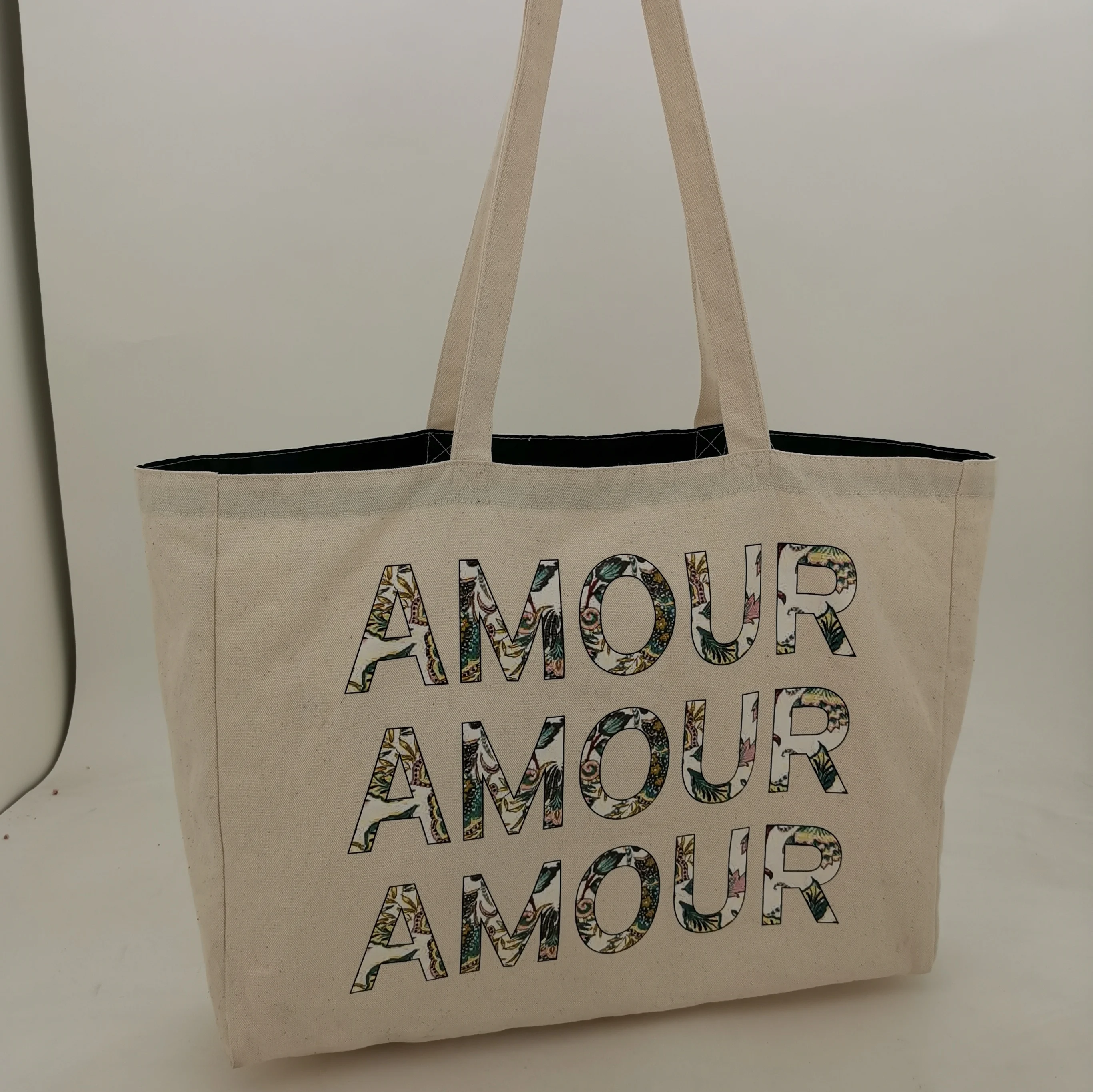 Customized Logo Printed Weekend Shopping Large Capacity Cotton Canvas Active Lifestyle sport Tote Bag