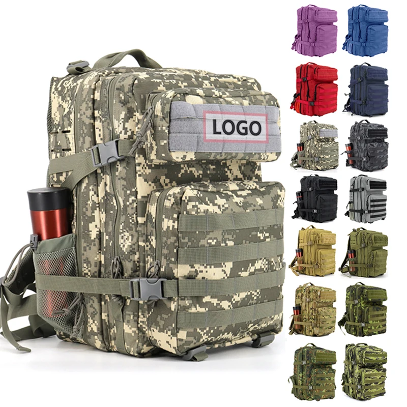 ES 45L Impermeable al aire libre Deporte Mochila Gimnasio Tactical Molle Bolsa Entrenamiento Mochilas Tactical