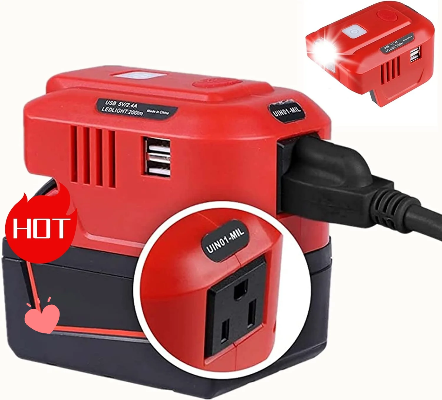 150W Power Inverter for Tool Batteries 110-120V AC Output  USB Charging Ports Suitable for Makitas Dewalts