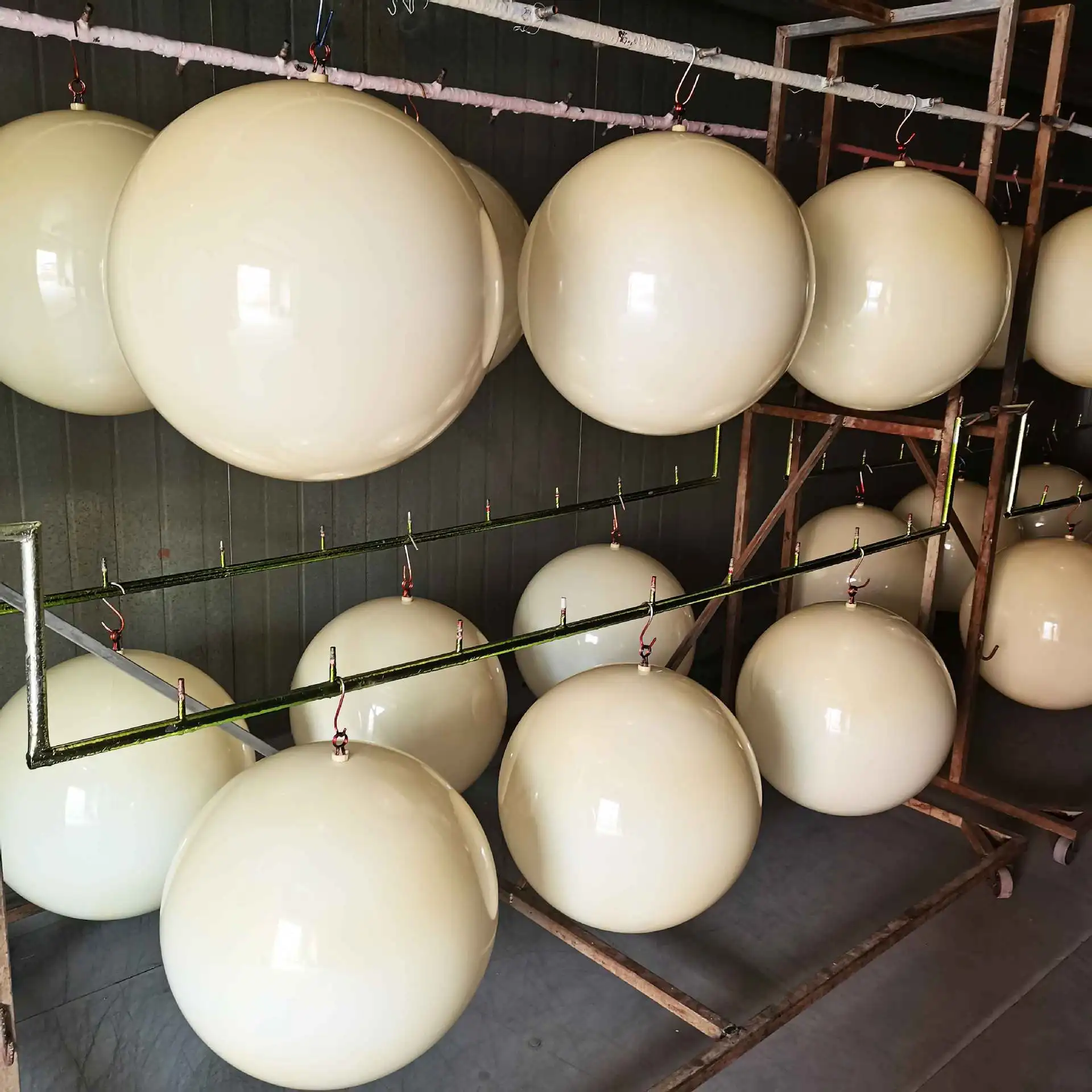Wholesale 50-100CM large white embryo Christmas ball new thick PS material blowing DIY pendant plastic ball.