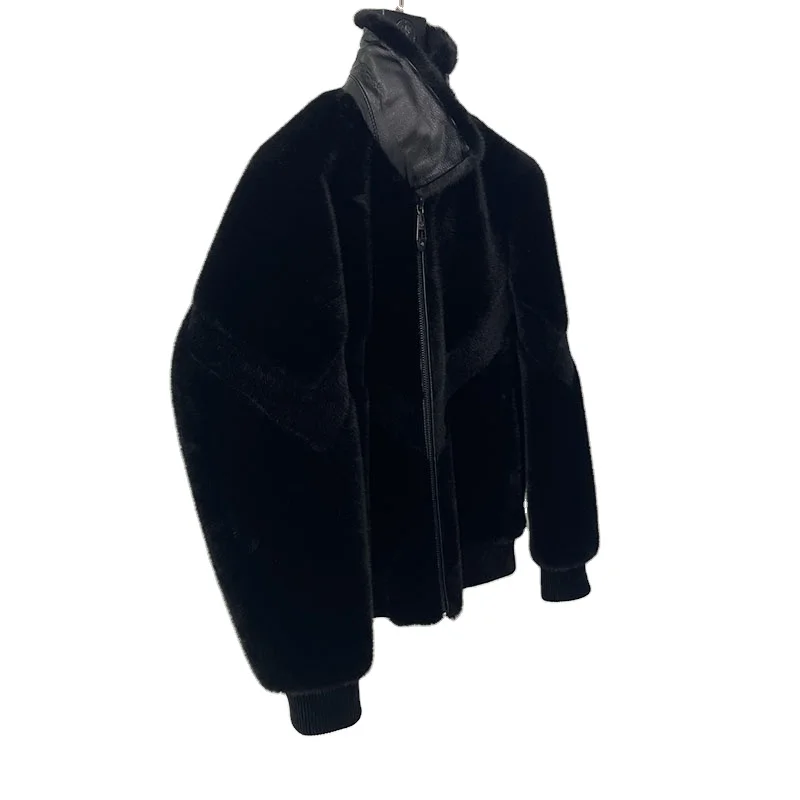 Fashion Designs Boys Classic Biker Jacket Turkey Fashionable Faux Mink Fur Coat