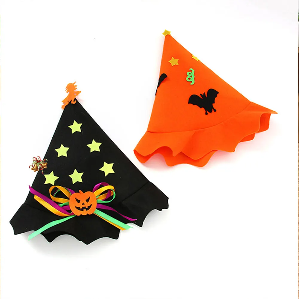 New Halloween Party Hats Stage props for children and adults Five-Star hat Cosplay masquerade ball Pumpkin hat ball headgear
