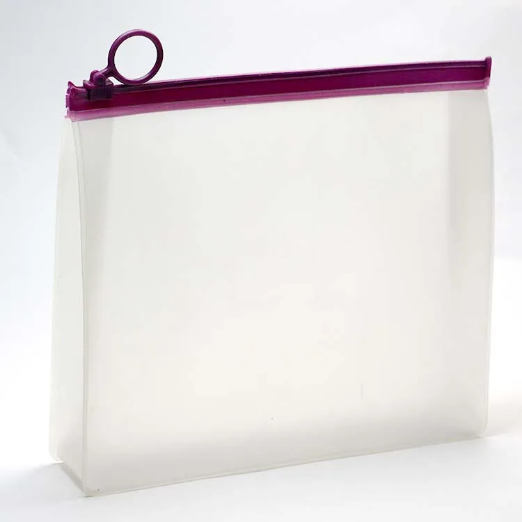 2024 Custom Logo TPU Frosted Clear Zipper Plastic Swimwear Bag Colored Vinyl Translucent Bikini Swimsuit Packaging Bag