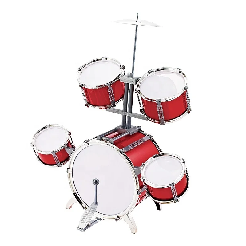 High Quality Children Simulated Metal Music Instrument Kids Jazz Drum Set
