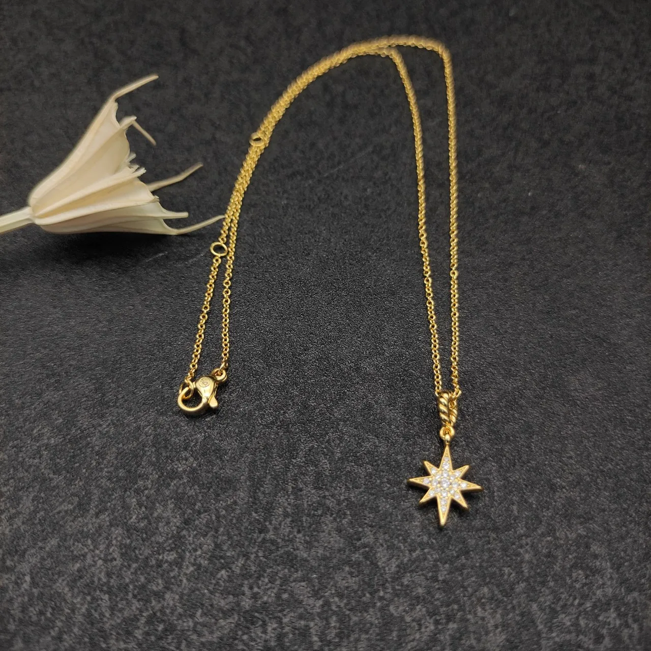 David Yarmans 925 silver wholesale hot selling North Star necklace zircon temperament collarbone chain wedding accessories
