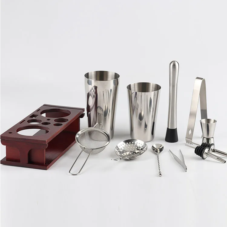 Delicate shaker cup boston set wine shaker stainless steel cocktail mixer bar tools set