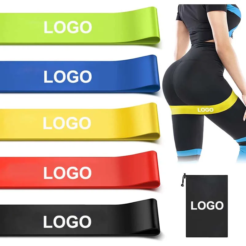 Home Gym Fitness Exercise Yoga Pilates Hip Booty Loop Bands Latex Rubber Resistance Bands Set