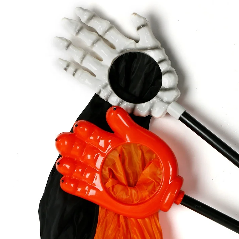 
Cheap Kids Toy Candy Bag Box Sack Novelty Skeleton Plastic Pumpkin Buckets Halloween Trick Or Treat Bag 