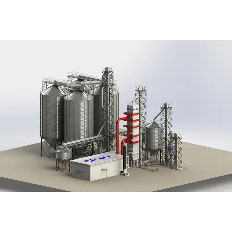SRON Brand Customized 30-10000ton Corn Silo Cost, Grain Dryer Tower Optional