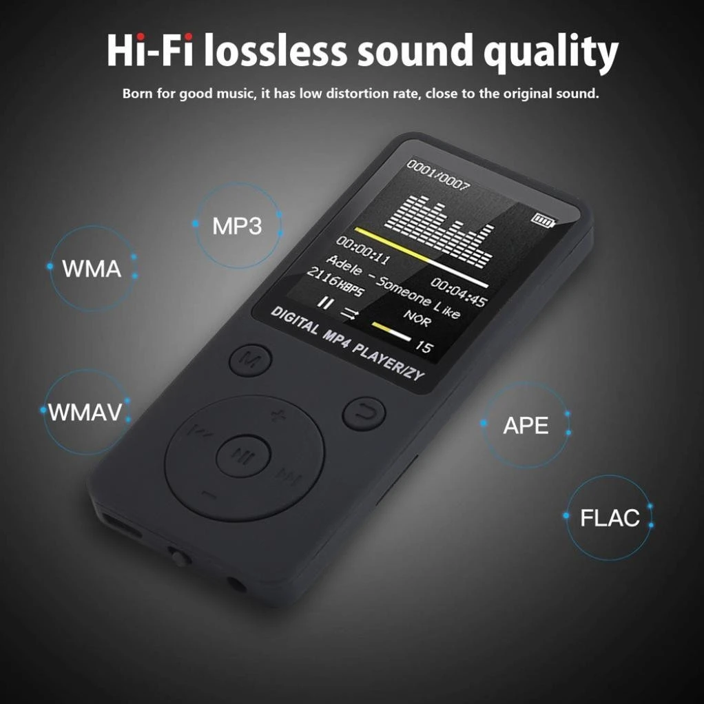 Портативный музыкальный плеер MP4 без потерь FM-рекордер Walkman мини-плеер с поддержкой радио