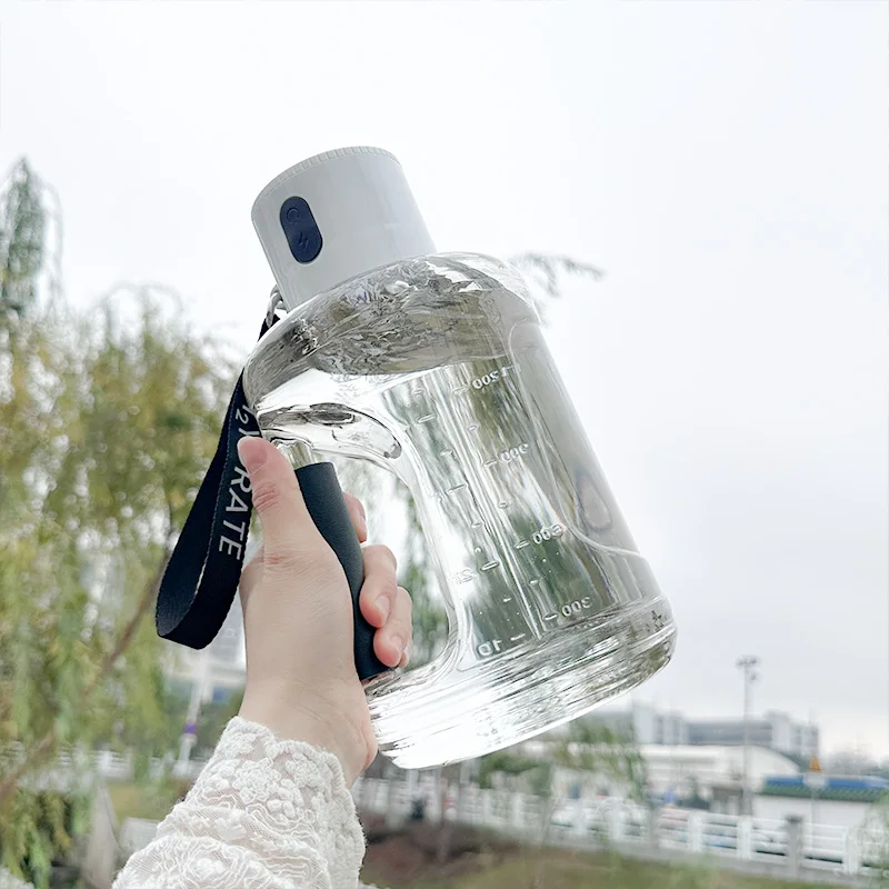 SOUDRON new 1.5l hydrogen generator water bottle portable nano hydrogen sport water ion bottle with USB charging