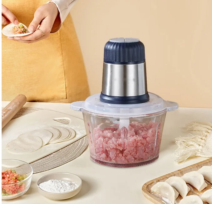 Прямая поставка с завода кухонные приборы Кухонный комбайн измельчитель 2 л бытовые домашние мясорубки Электрический