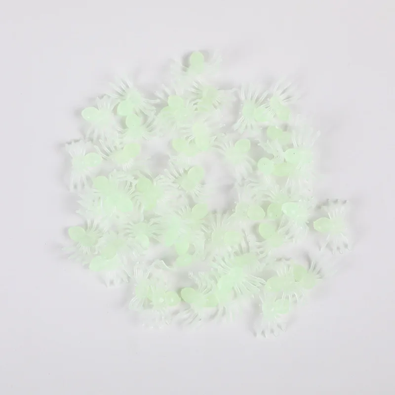 20/50/100 Halloween Luminous Spider Plastic Glow In The Dark Spider Tricky Toy Halloween Decoration For Home Haunted House Props