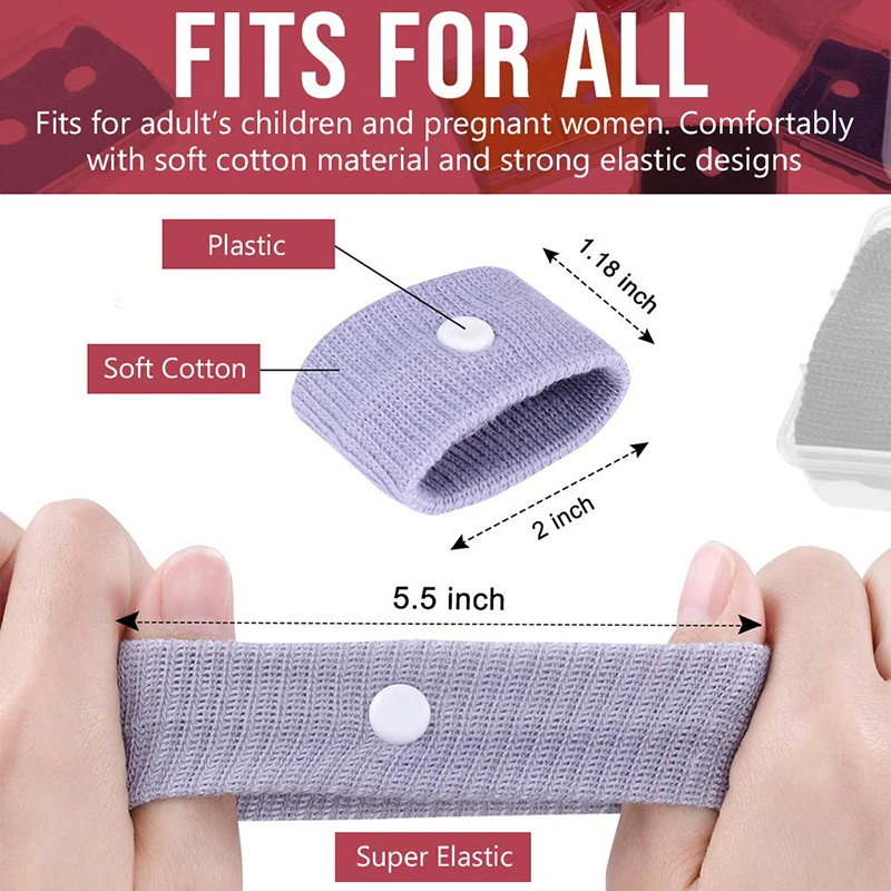 Motion Sickness Nausea Relief Wristbands for Sea Car Flying Pregnant Travel Sickness Bracelet