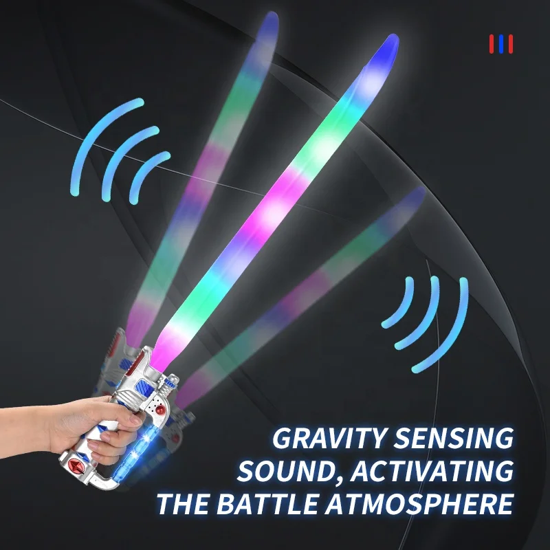Western Style Sword Electric Flashing Sword With Lights And Sound Children Luminous Weapon Sword Boy Gift Toys For Kids