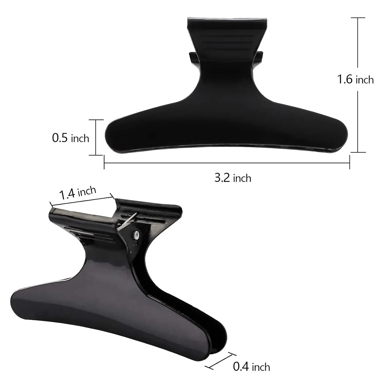 Cheap ABS Salon Barer Hairstyling 12pcs/Bag Customized Logo Accessories Claw Clamp Grip Tiny Butterfly Hair Clip