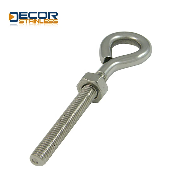 stainless steel lifting eye bolt with nut polished