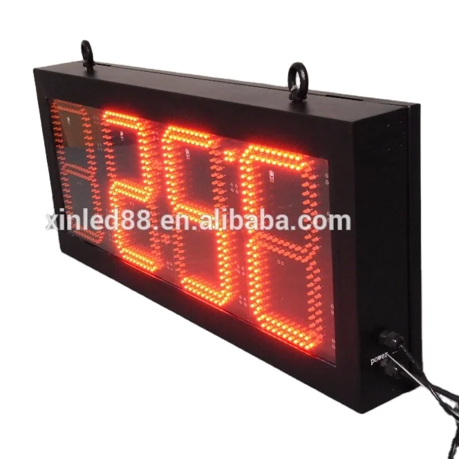 New product outdoor indoor 888888 8888 time temperature single color led sign for match