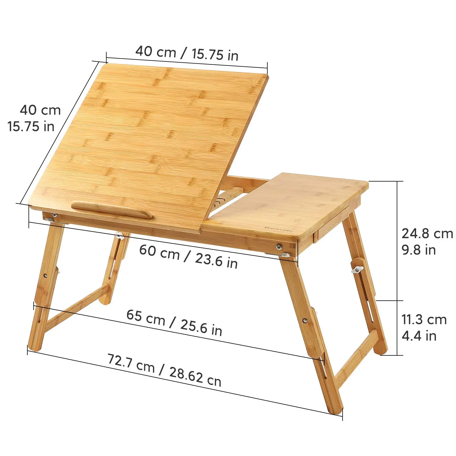 Складная Настольная подставка для ноутбука, высококачественный регулируемый столик-поднос из бамбука