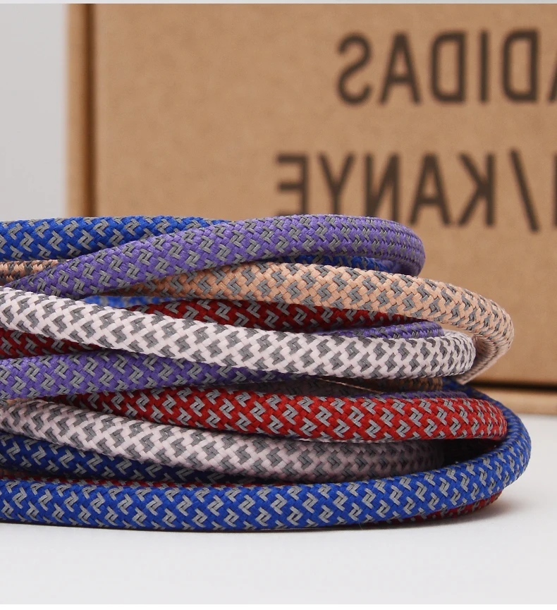 Factory Direct Sale polyester colorful reflective shoelaces for sale