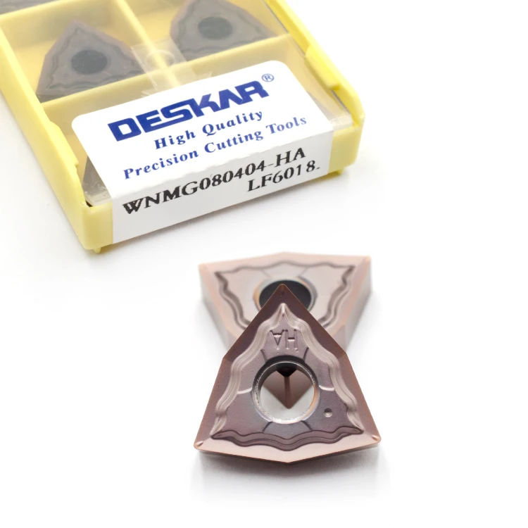 Deskar WNMG080404-HA WNMG080408-HA LF6018 из алюминиевого сплава и медь обработки вставки карбида фрезерный станок с ЧПУ токарно-винторезный Инструменты