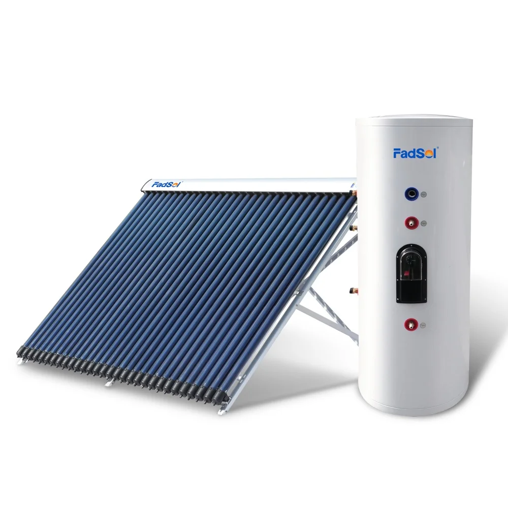 Solar Keymark Certified High Quality Split Solar Water Heater System Heat Pipe Solar Water Heat Collector Solar Water Tank