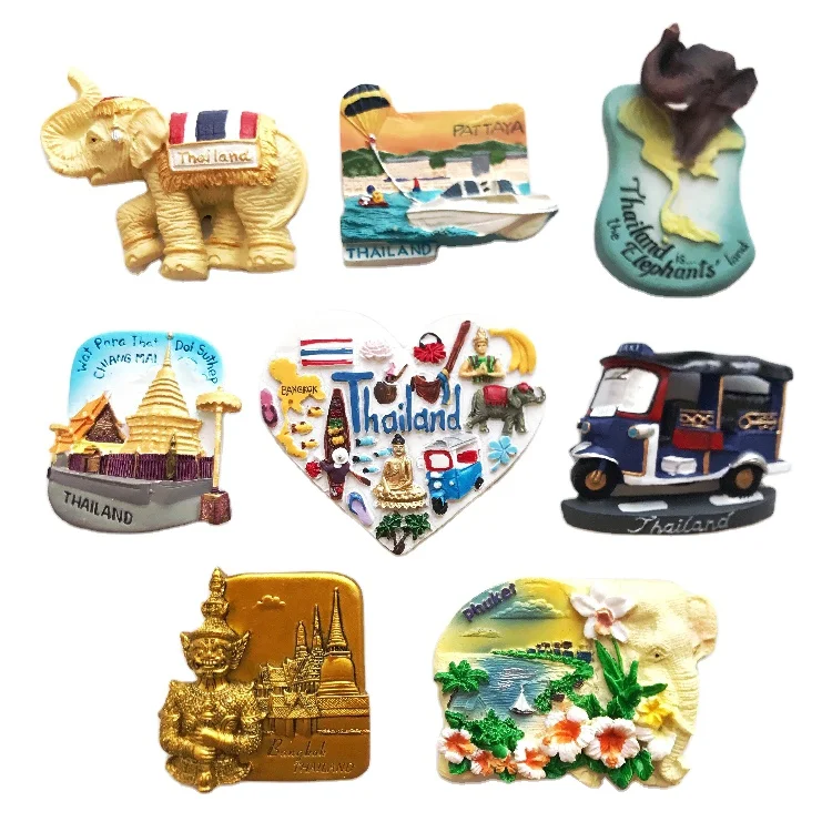 Wholesale Custom Logo 3D Resin Tourism Souvenirs City Custom Refrigerator sticker souvenir home decoration resin fridge magnet