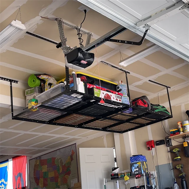 Wholesale Garage Ceiling Storage Rack Warehouse Rack Metal Frame Ceiling Shelf For Garage