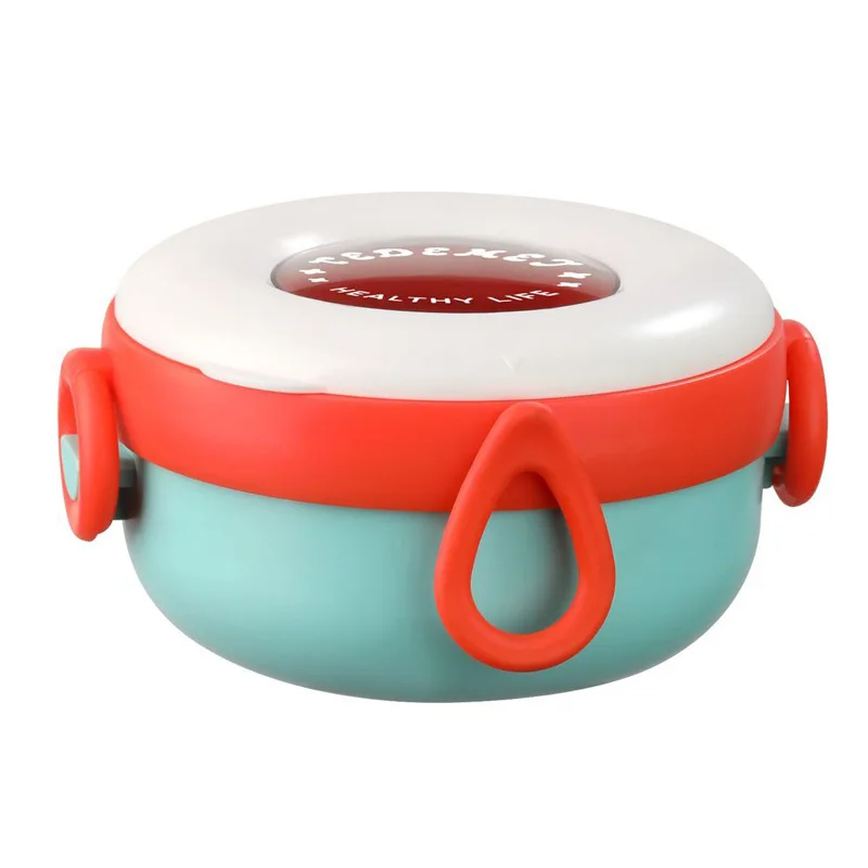MAIMAI Baby food bowl portable stainless steel insulated lunch box cute fresh-keeping food bento box Children tableware set