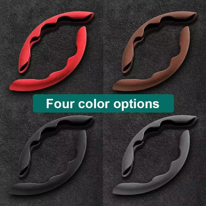 Universal Colorful suede material Car Steering Wheel Cover Anti-skid Durable Steering Wheel Accessories
