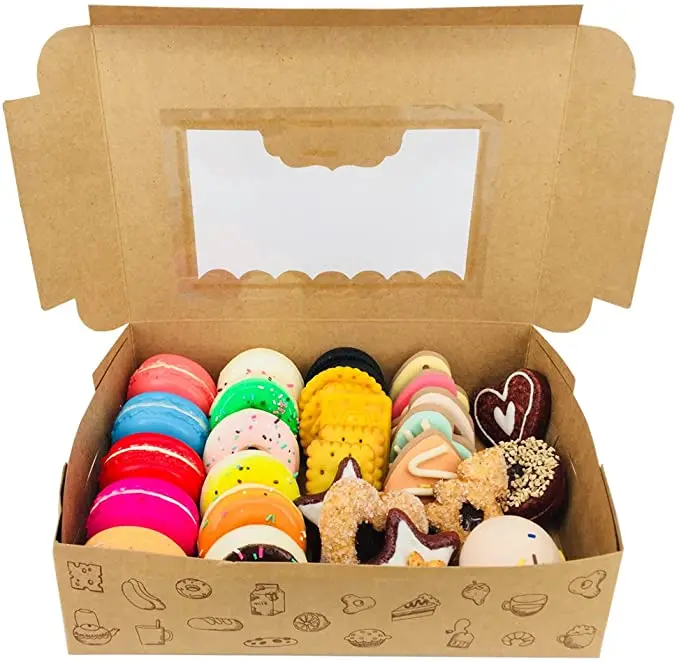 Печатная картонная упаковка CMYK на заказ переработанная для печенья коробка