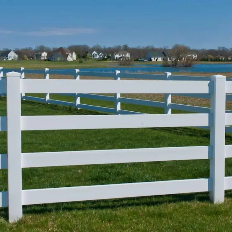 Good quality Easy Install Cattle Goat black pvc fencing post and rail panels used for green houses