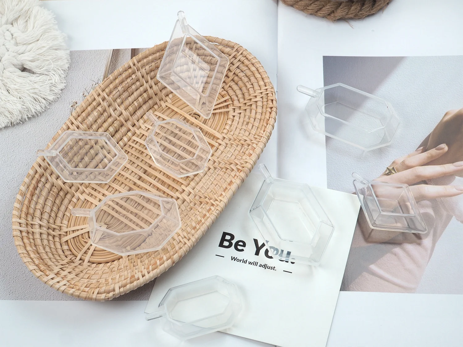 Crystal Gemstone Wine Bottle Stopper Resin Mold Silicone Napkin Buckle Holder Mold