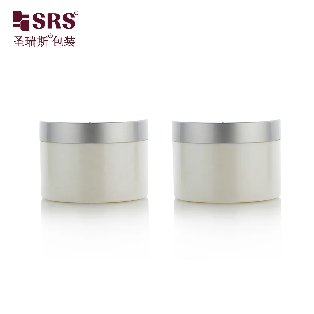 Empty Plastic Cosmetic Skincare Packaging 80g~400g mask Glossy Single Wall  PP Jar With Straight Gar Cap