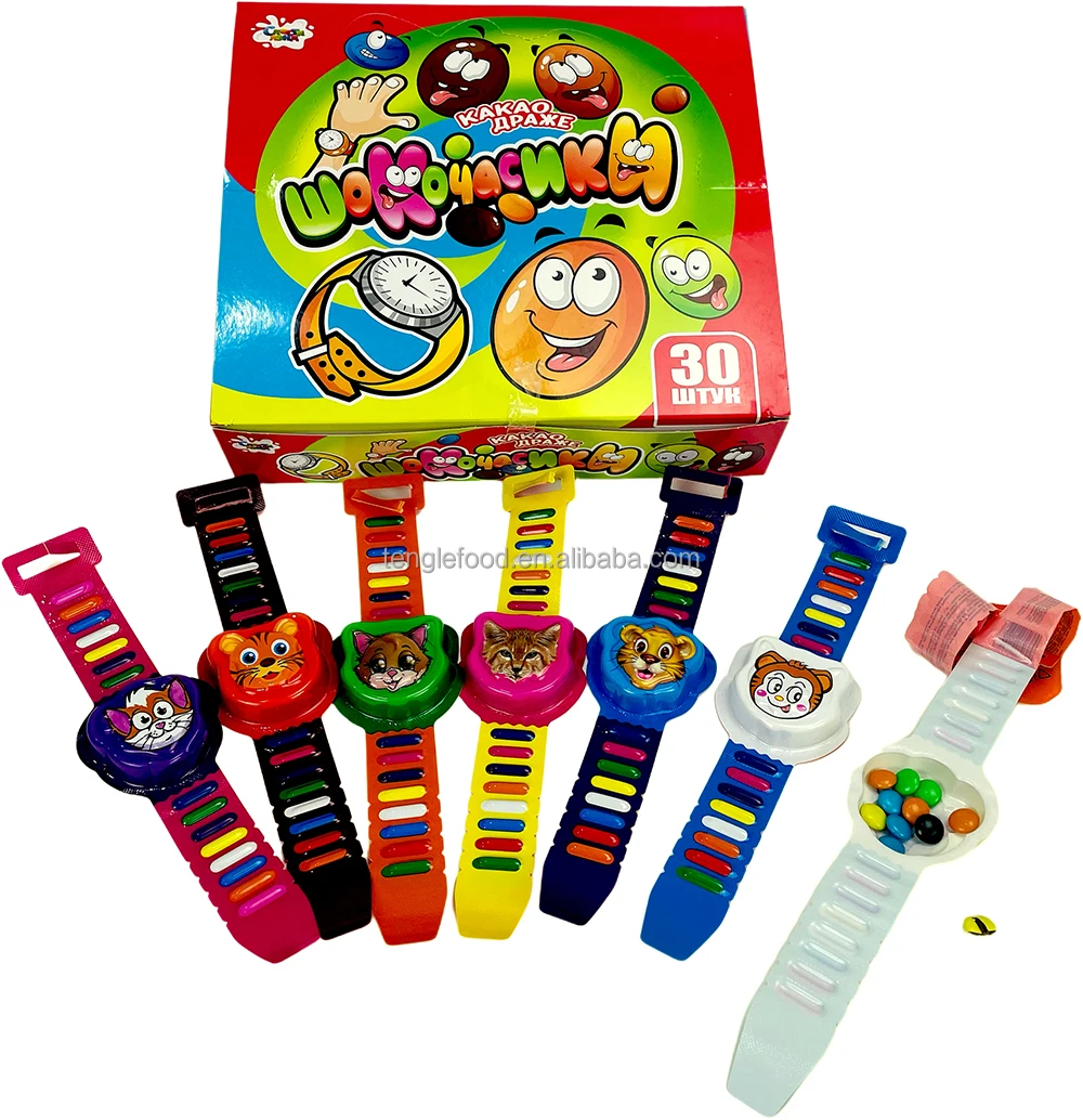 Cartoon Watch Toy Filling Colorful Chocolate Bean Candy Sweet