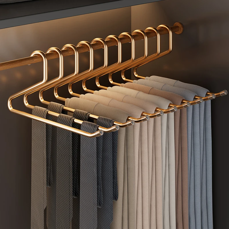 Hot Sale Custom Metal Goose Showroom Clothes Hanger Stand Open Ended Pants Hangers Rack For Opening