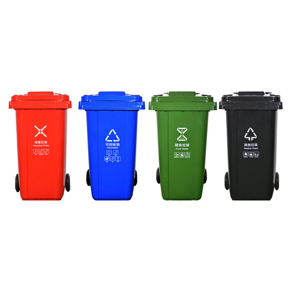 Plastic Wheelie Container 120l/240l Plastic Mobile Garbage Bin Garbage Can Liter Waste Bin In China