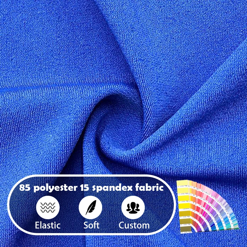 85 polyester 15 spandex fabric Soft Single Jersey Fabric for Sportswear Underwear