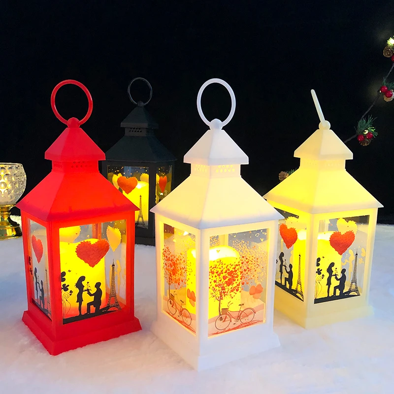LED Lanterns Wedding Candle Lantern Valentines Day Decorative Lanterns Wedding Party Night Lights