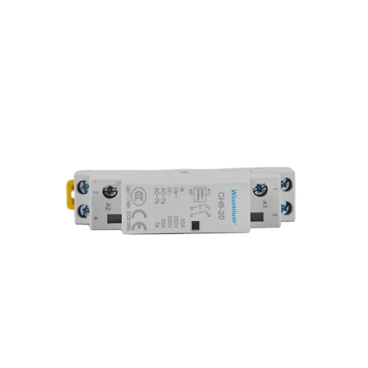 
2 Pole contactores Magnetic Electric Price mini household 4 Pole Modular contactor 220v Coil Electrical Types Ac/Dc 2NC+2NO 25A 