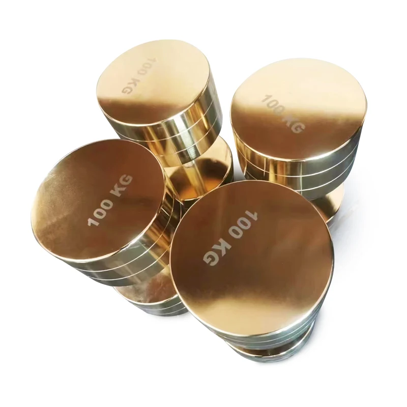 Laser Logo Heavy Duty Steel Dumbbells Set Silver Gold 100KG Dumbbell Set