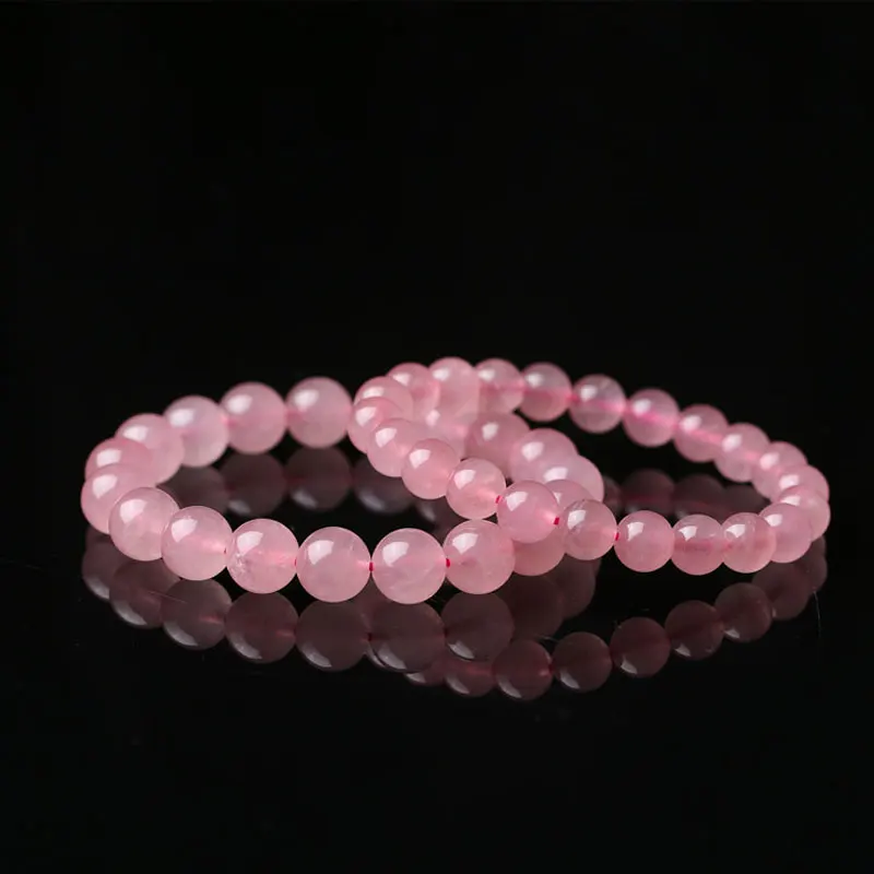 Wholesale Bulk Loose Pink Crystal Healing Stone Round Polished Natural Rose Quartz Jewelry Beads For DIY Bracelet Necklace