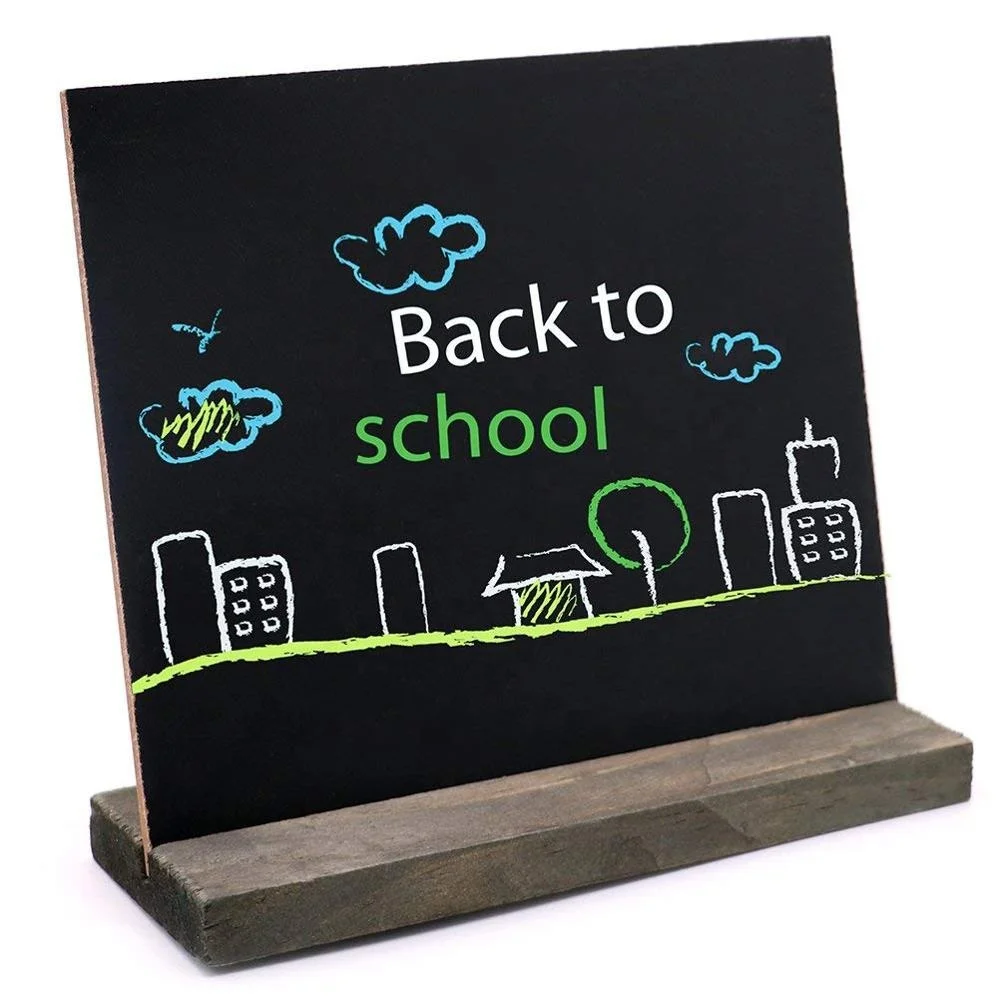 
Rustic Torched Wood Tabletop Chalkboard with Legs/Vintage Wedding Table Sign/Small Kitchen Countertop Memo Board/Antique Wooden 