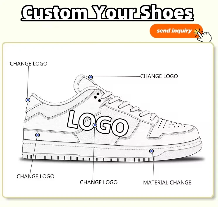 Wholesale Custom Plus Size Running Shoes Fashion Breathable Sneakers Designer LOGO Sports Skateboarding Shoes for Men