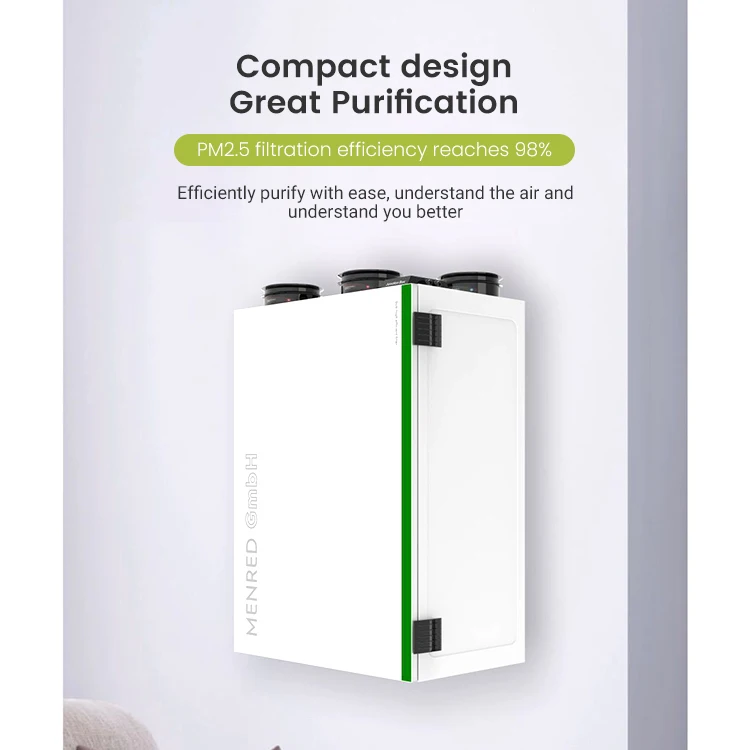 MENRED G7 Wall-Mounted Energy Recovery Ventilator | Smart Fresh Air System for Healthy Living