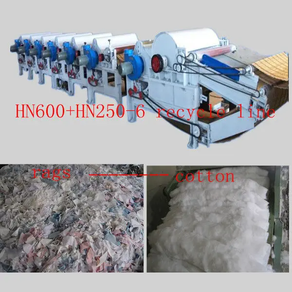 cotton yarn opening machine for garment waste denim clothes textile recycling machine