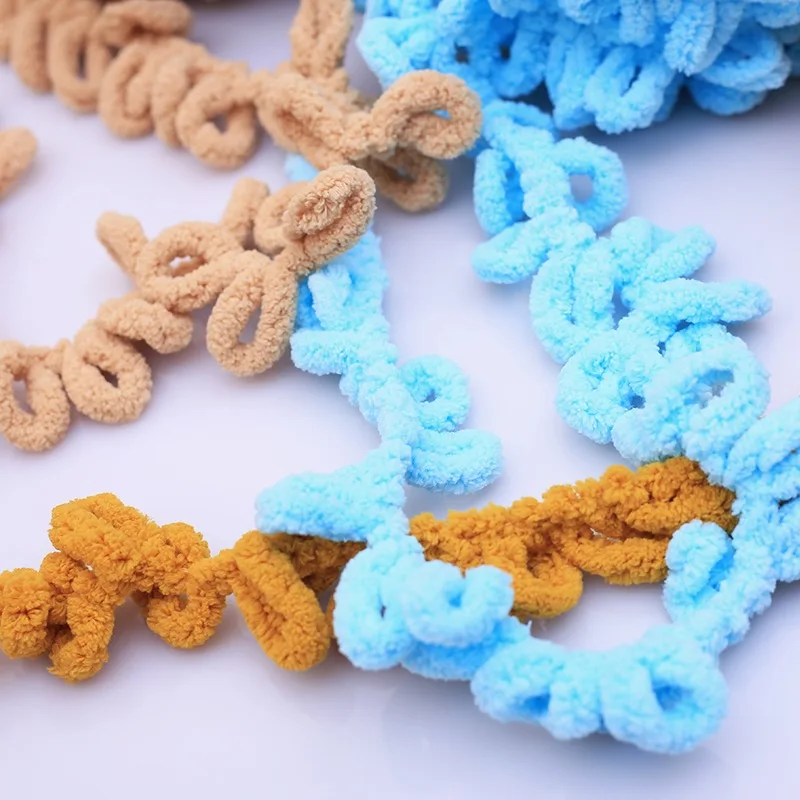 wholesale prices baby blanket 100% polyester chunky chenille fancy yarn for hand knitting