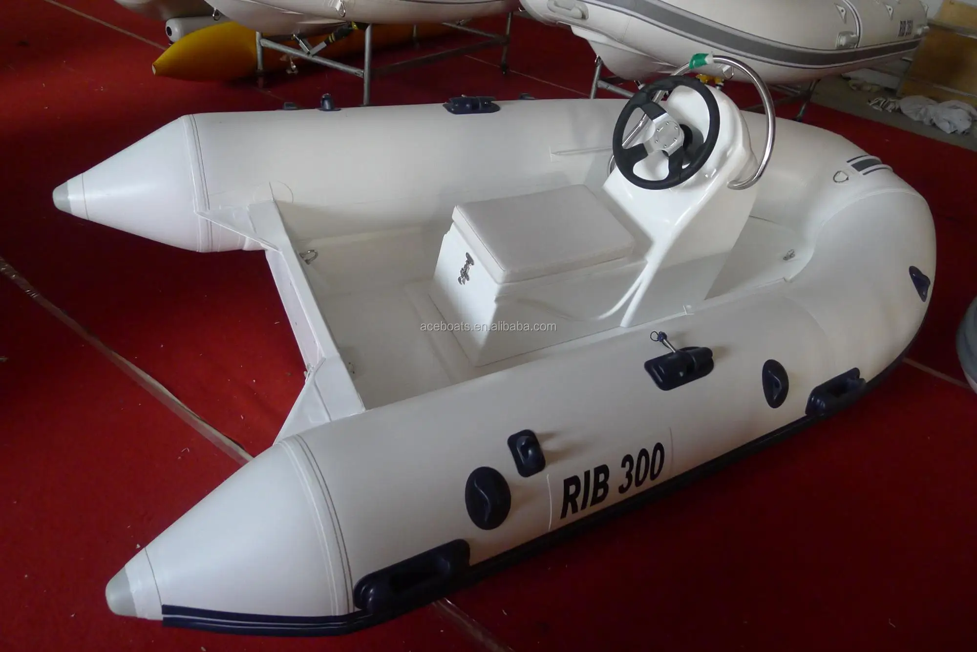 new style engine boat inflatable fiberglass boat RIB-300 with electric motor for sale
