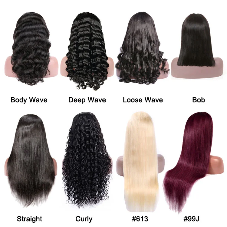 Wholesale hot sale new style transparent lace front wig virgin cuticle aligned Brazilian human hair lace frontal wig