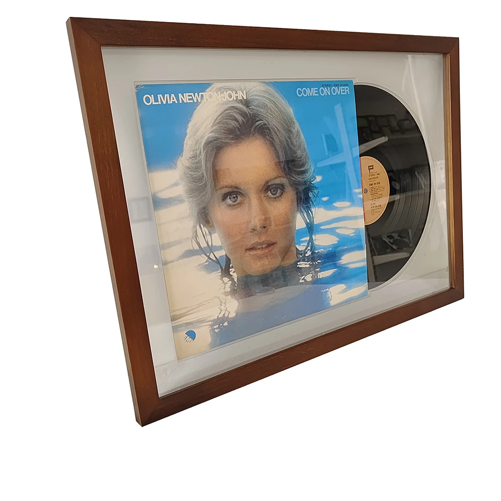 Factory Wholesale 12 Inch Double Slot Vinyl Record Photo Frame 3D Floating Hanging Wall Decoration